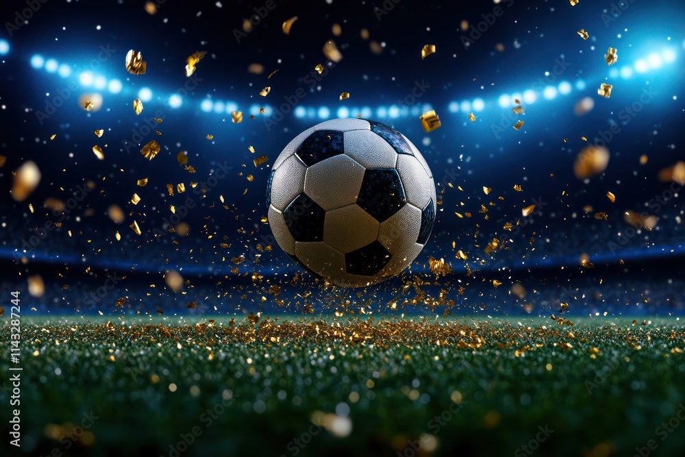 Naklejka premium Chasing the Dream: European Football Championship Goal