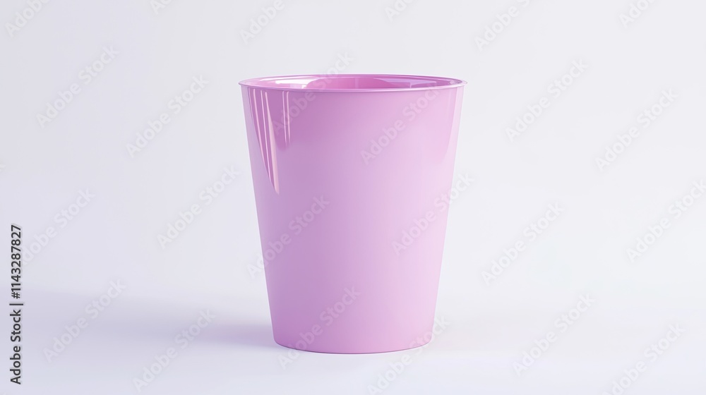 A simple pink plastic cup, suitable for casual use or decoration. A simple pink plastic cup, suitable for casual use or decoration.