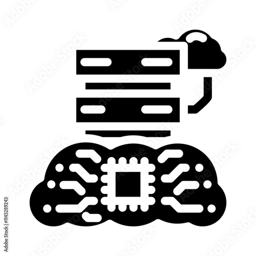 infrastructure cloud computing glyph icon vector. infrastructure cloud computing sign. isolated symbol illustration