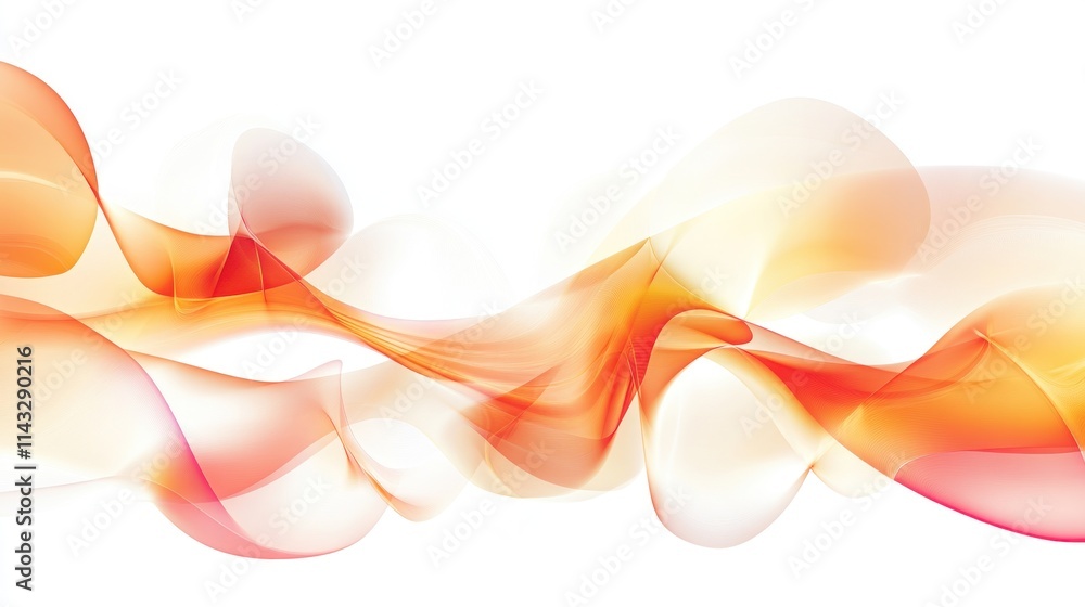 Abstract orange and yellow wave design on white background. Abstract orange and yellow wave design on white background.
