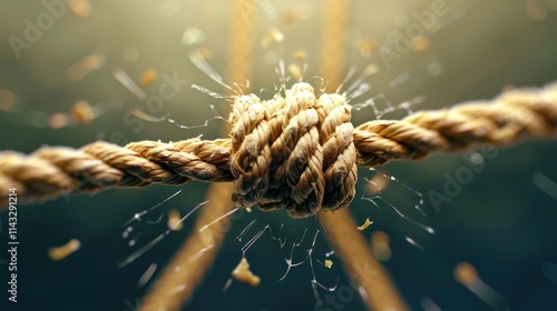 Broken Rope - Failure and Break Concept with Motion Blur and Stroboscopic Effect