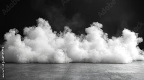Wallpaper Mural Soft White Clouds on Dark Background with Textured Ground Surface Torontodigital.ca