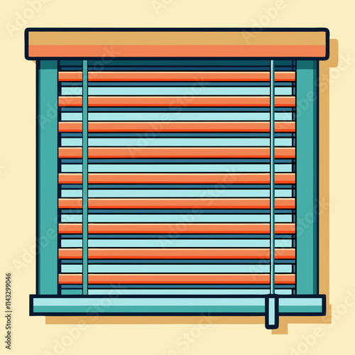 colorful illustration of a blinds