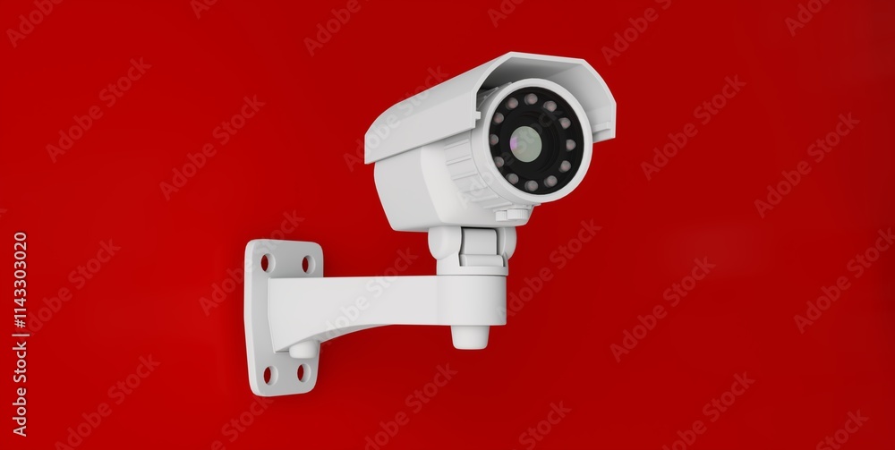 Security camera isolated on red background with clipping paths
Security camera isolated on red background with clipping paths