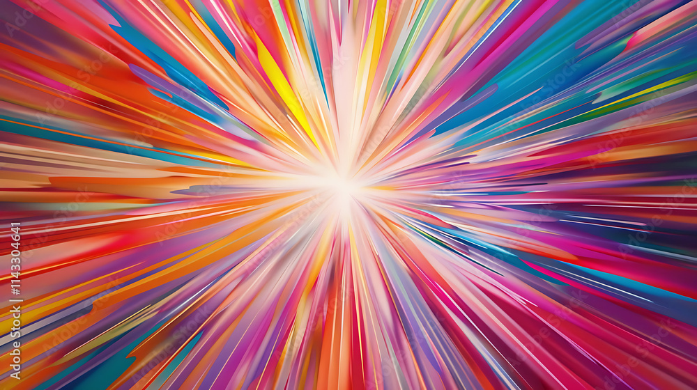 Abstract Colorful Burst of Light and Energy Abstract Colorful Burst of Light and Energy
