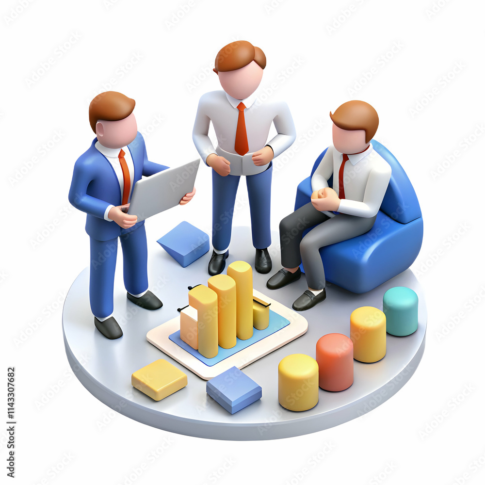 Executives Strategizing Business Growth and Profit Management Surrounded by Charts and Documents with Ample Copy Space Executives Strategizing Business Growth and Profit Management Surrounded by Charts and Documents with Ample Copy Space
