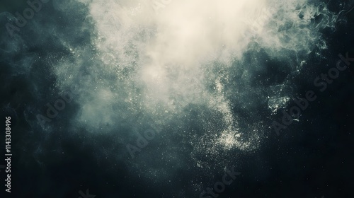  Film frame overlay effect with grain texture, dust particles and vintage grunge design