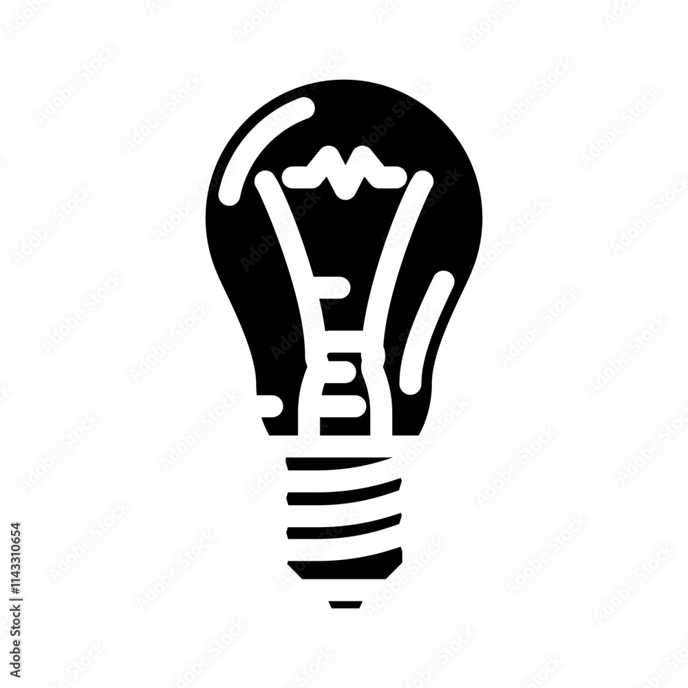 light bulb industry glyph icon vector. light bulb industry sign. isolated symbol illustration light bulb industry glyph icon vector. light bulb industry sign. isolated symbol illustration