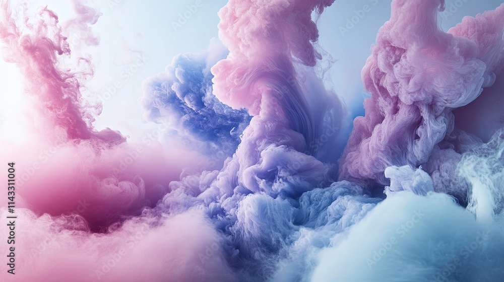 Naklejka premium Colorful Swirls of Smoke Creating Ethereal Background Abstract Art