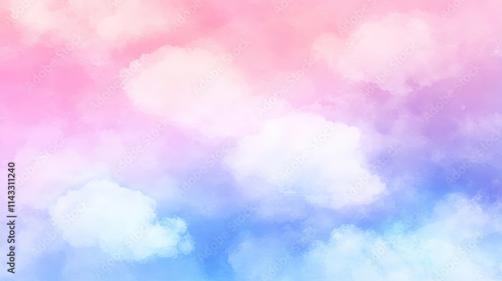 Soft Pastel Cloud Background with Gentle Hues of Pink and Blue Soft Pastel Cloud Background with Gentle Hues of Pink and Blue