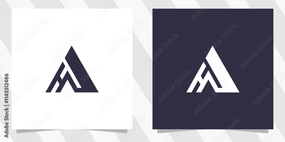 letter ha ah logo design vector