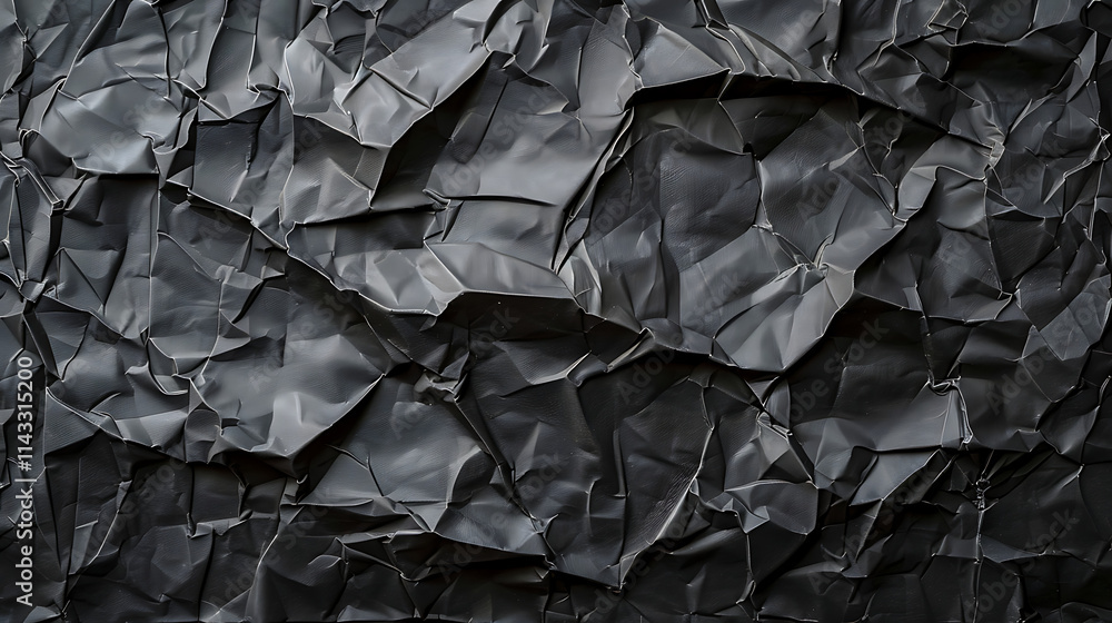 Abstract Crumpled Black Texture Background Abstract Crumpled Black Texture Background
