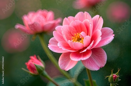 flower bed close-up. background