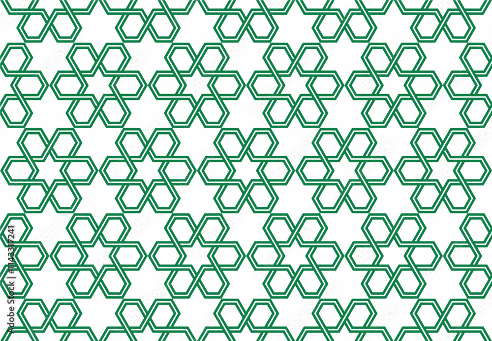 Seamless Islamic pattern. Geometric outline texture on white background. Beautiful Arabic element design. Seamless Islamic pattern. Geometric outline texture on white background. Beautiful Arabic element design.