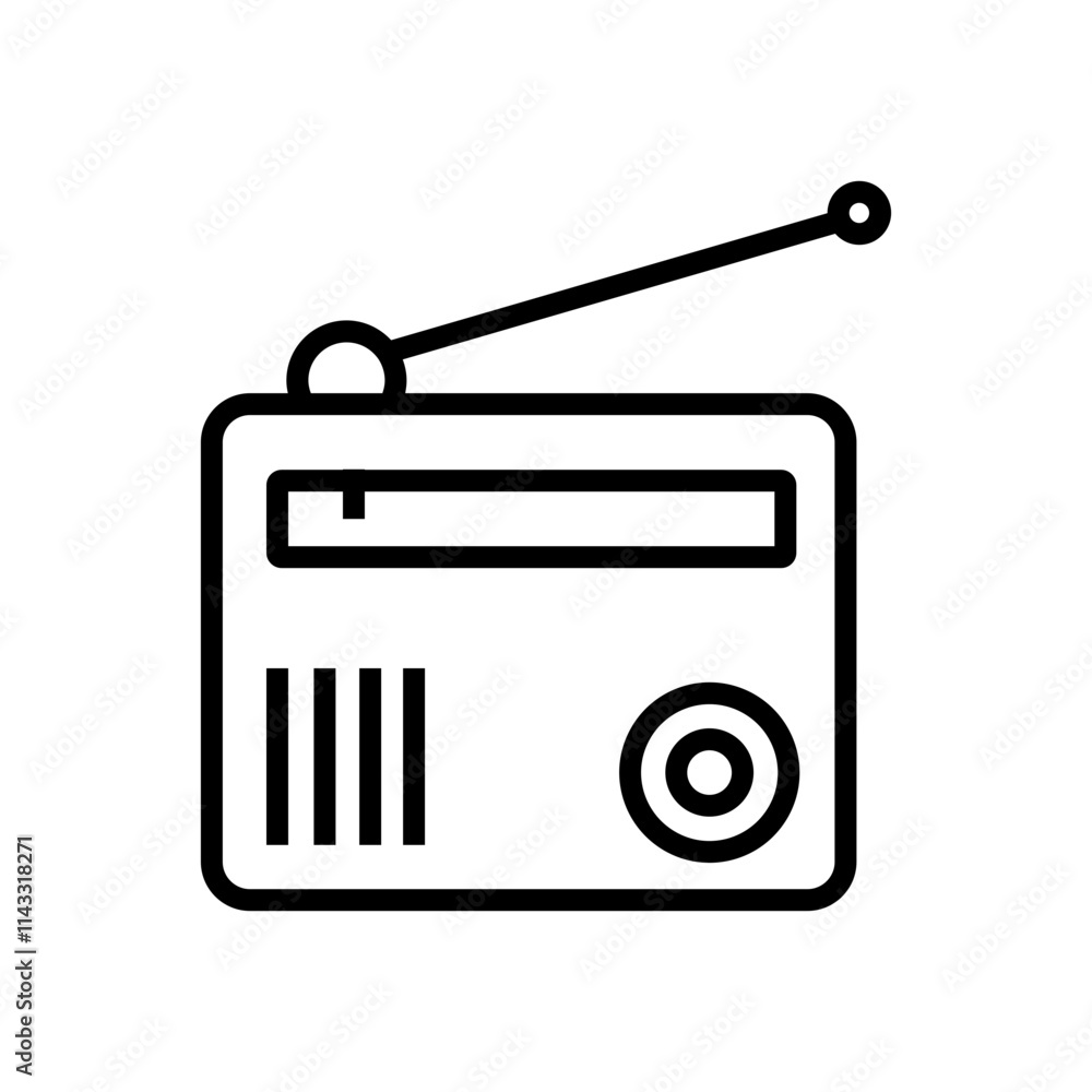 retro icon on white background retro icon on white background