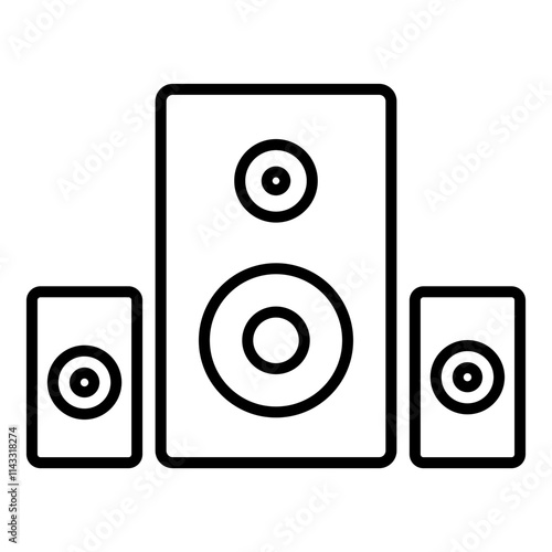 speakers isolated on white