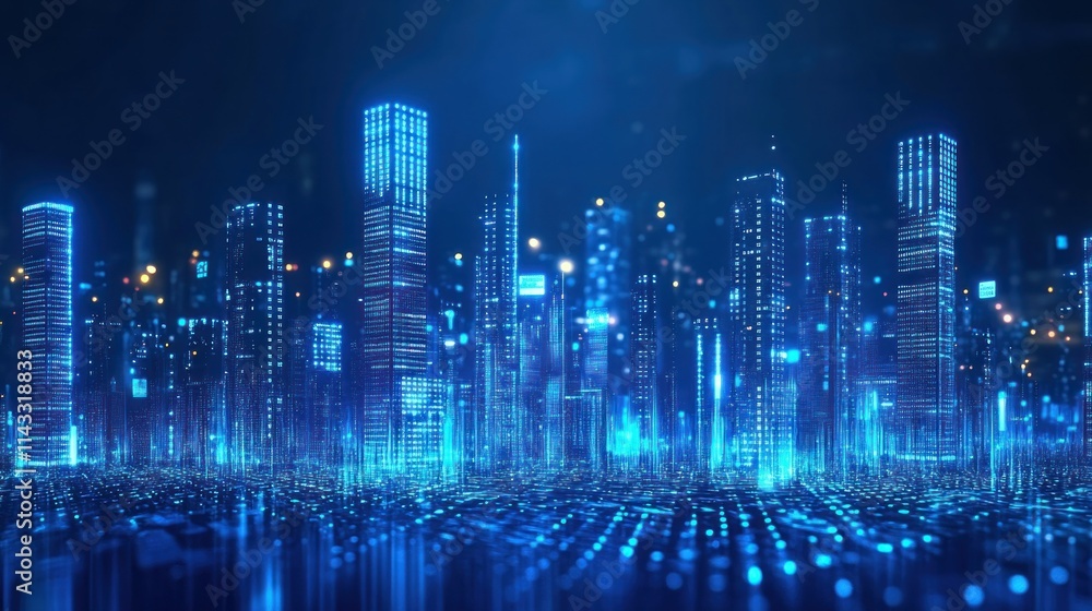 Digital Metropolis: A Futuristic Cityscape Digital Metropolis: A Futuristic Cityscape