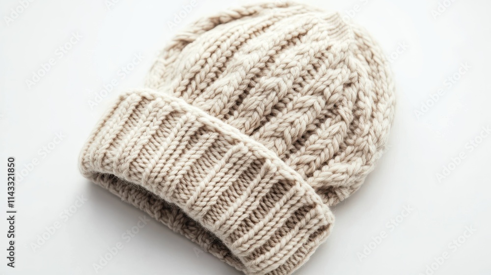 Winter sweater beanie white background. Winter sweater beanie white background.