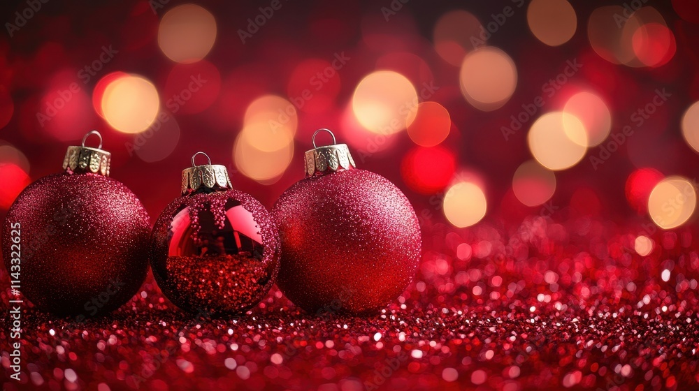 Blured chrismas background. Red glitter shiny bokeh. Bright red background with soft round bokeh lanterns. Chrismas lights bokeh. Blured chrismas background. Red glitter shiny bokeh. Bright red background with soft round bokeh lanterns. Chrismas lights bokeh.