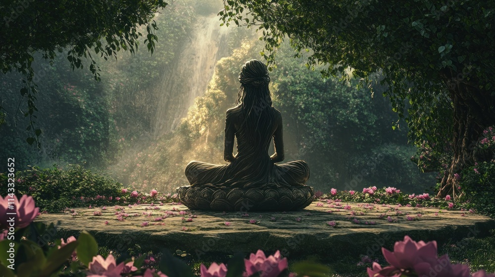 Meditation in the Tranquil Forest Meditation in the Tranquil Forest