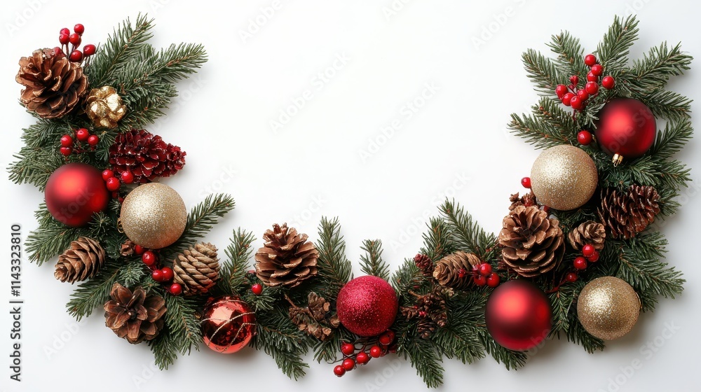 White empty background with a chrismas decorations copy space for text isolated on white background frame christmas isolated White empty background with a chrismas decorations copy space for text isolated on white background frame christmas isolated
