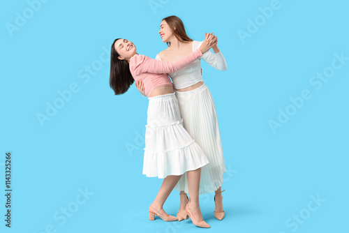 Beautiful young lesbian cou...