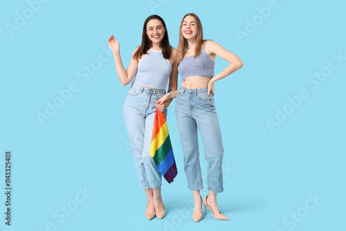 Beautiful young lesbian cou...