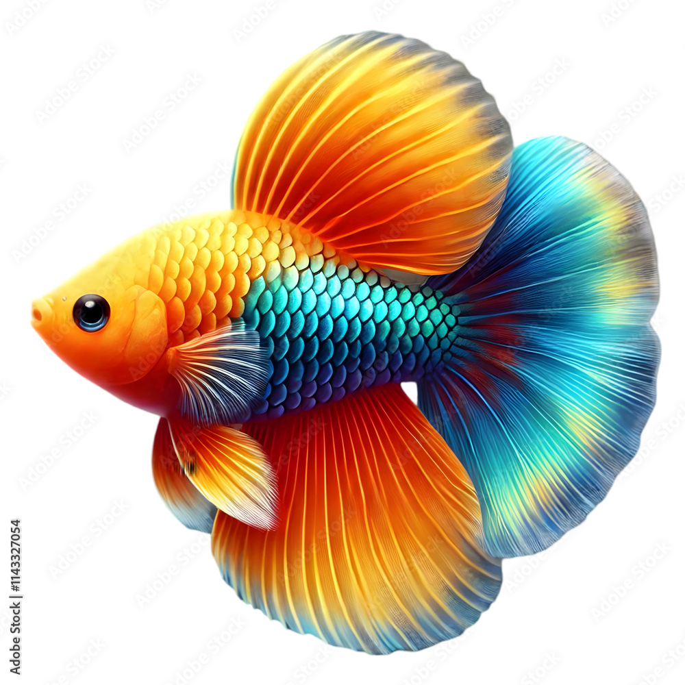 Fototapeta premium Platy Fish on transparent background 4