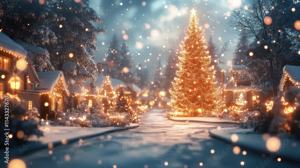 Naklejka premium Merry Chrismas and Happy New Year background