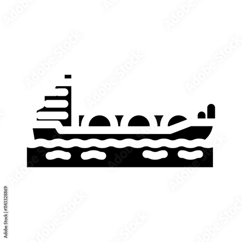 liquefied natural gas carrier glyph icon vector. liquefied natural gas carrier sign. isolated symbol illustration