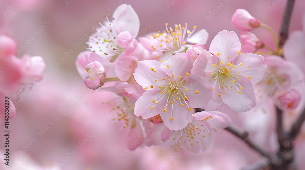 Delicate Pink Blossoms in Soft Focus Delicate Pink Blossoms in Soft Focus