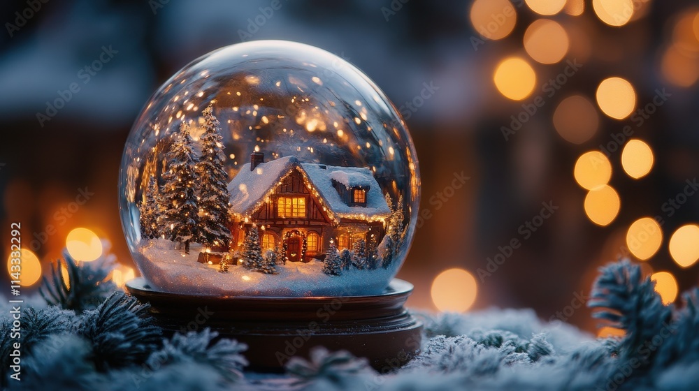 Christmas Snow Globe Post Card Christmas Snow Globe Post Card