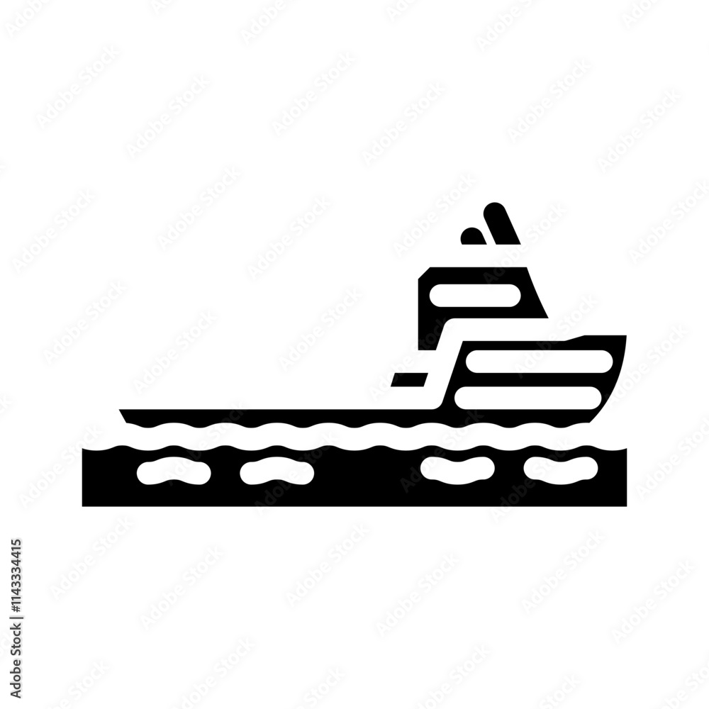 supply ship transport marine glyph icon vector. supply ship transport marine sign. isolated symbol illustration supply ship transport marine glyph icon vector. supply ship transport marine sign. isolated symbol illustration