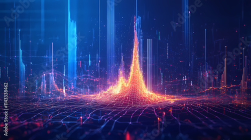 Monitoring the quake, seismograph records seismic activity . generative ai. Seismic. Illustration photo