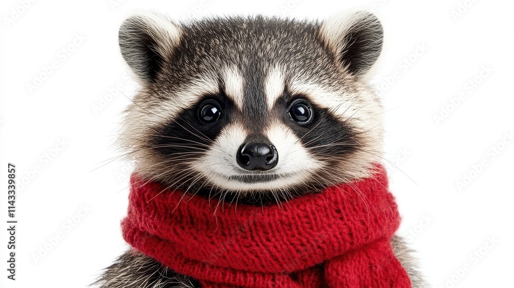 Obraz premium PNG Raccoon christmas drawing mammal.