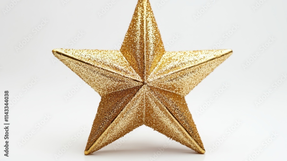 Golden Christmas Star on white background. Golden Christmas Star on white background.