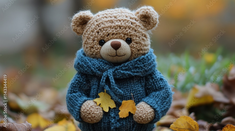 Bear toy sweater knitted. Bear toy sweater knitted.