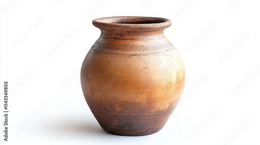 Clay terracota Vase on isolated on white background. Clay terracota Vase on isolated on white background.