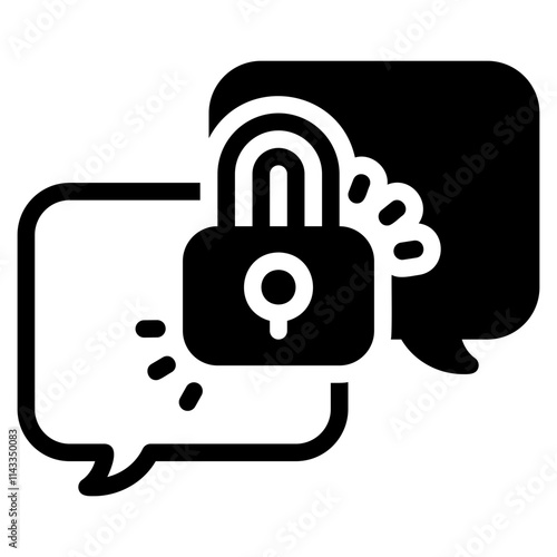 Encryption black glyph icon