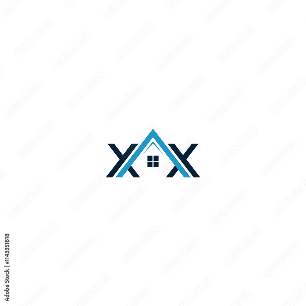 A blue house icon with the letter A blue house icon with the letter