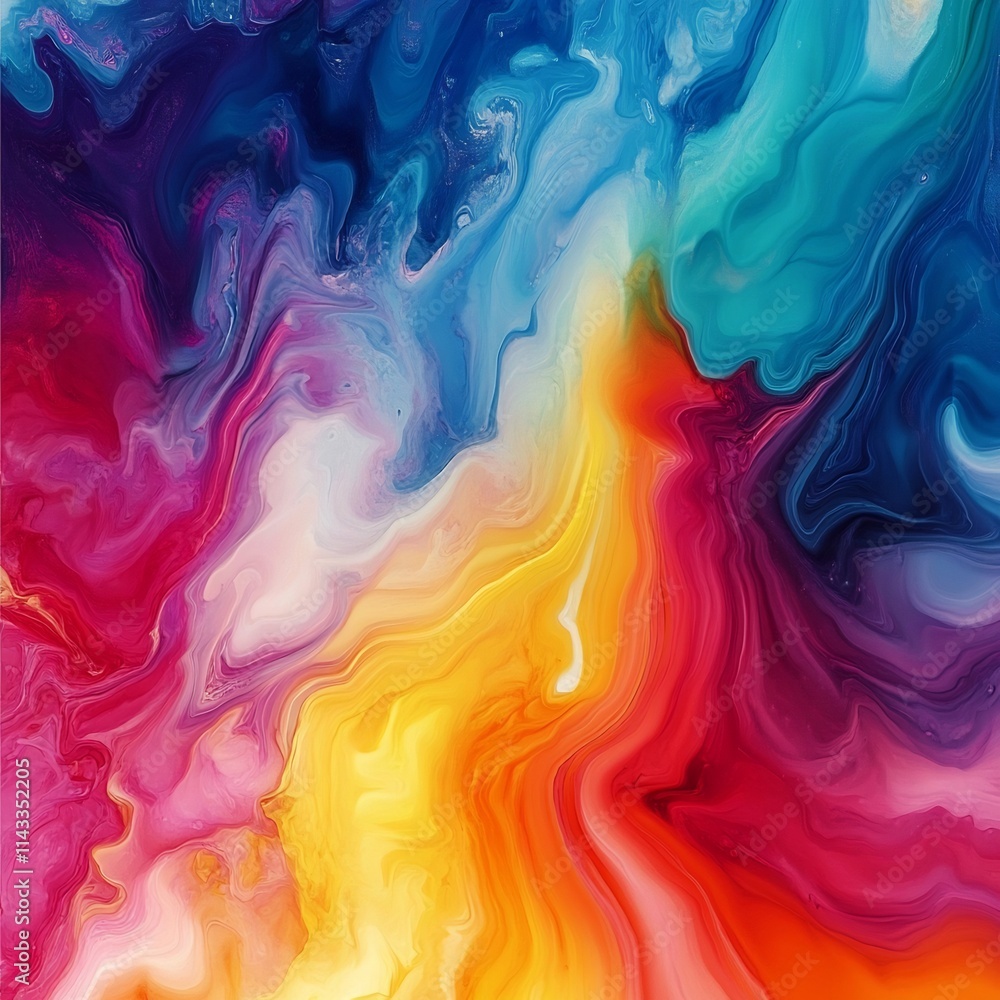 Vibrant Rainbow Marble Texture Vibrant Rainbow Marble Texture
