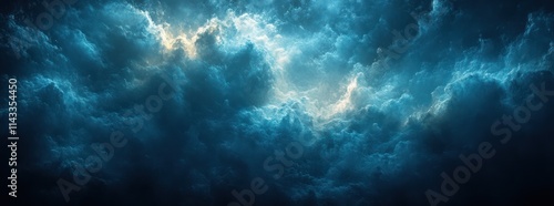 Blue Background Gradient Glowing Light Dark Texture Effect Underwater Abstract Design