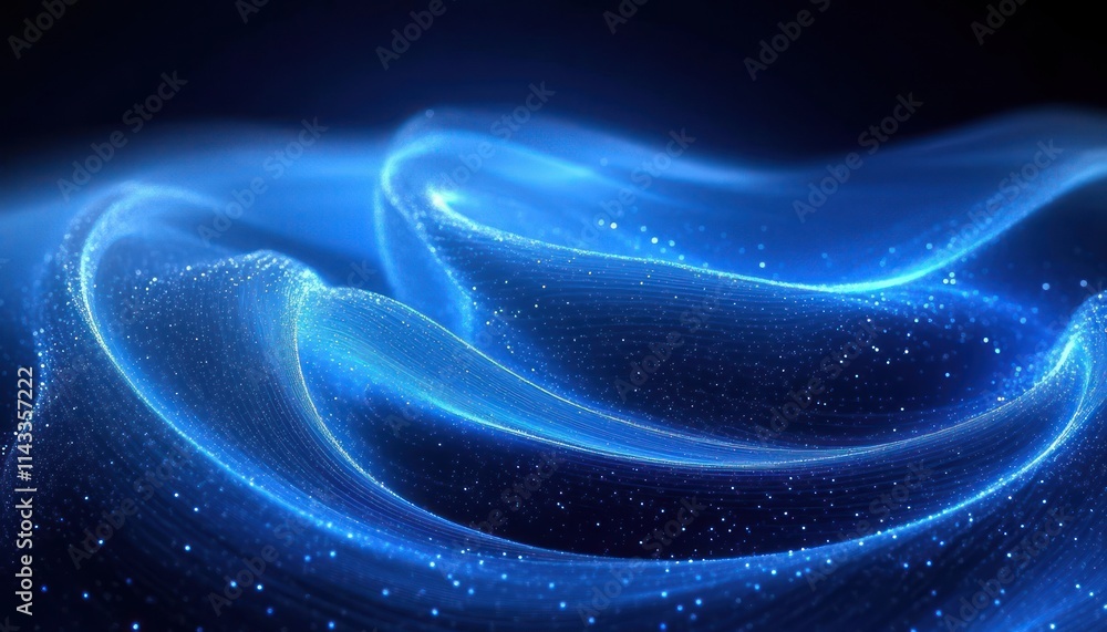 Dynamic Abstract Blue Light Trails on Dark Background Futuristic Geometric Design of Energy Waves and Motion Dynamic Abstract Blue Light Trails on Dark Background Futuristic Geometric Design of Energy Waves and Motion