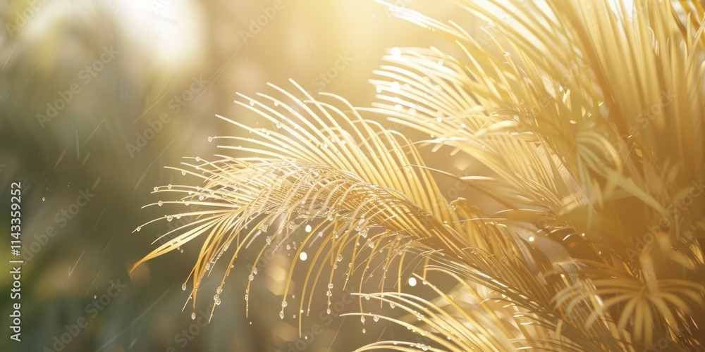 Fototapeta premium Cycas plants leaf soft sunlight