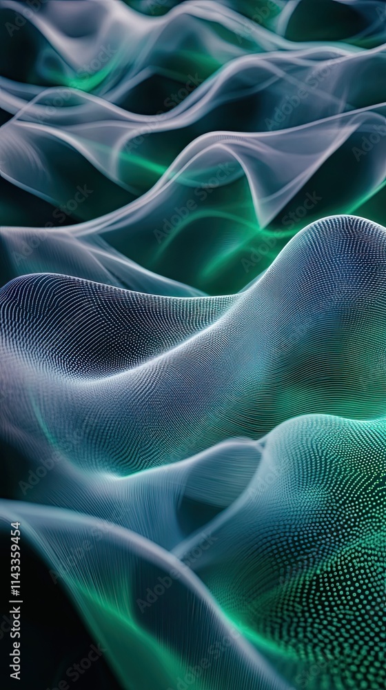 Abstract Teal and White Wave Pattern Design Abstract Teal and White Wave Pattern Design