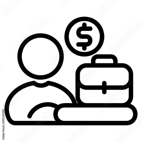 Male self employed icon