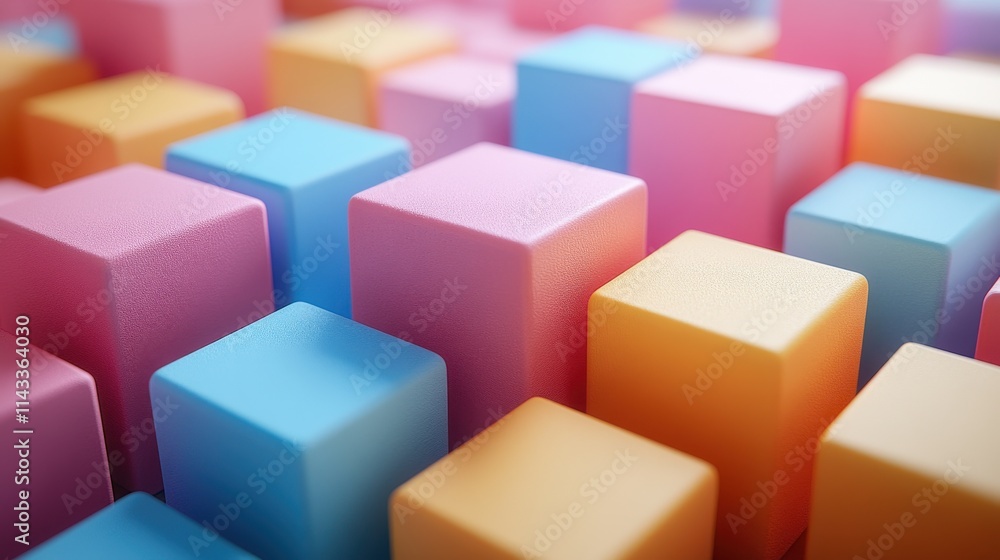 abstract 3d render geometric background with pastel colored cubes motion design seamless looped vide abstract 3d render geometric background with pastel colored cubes motion design seamless looped vide