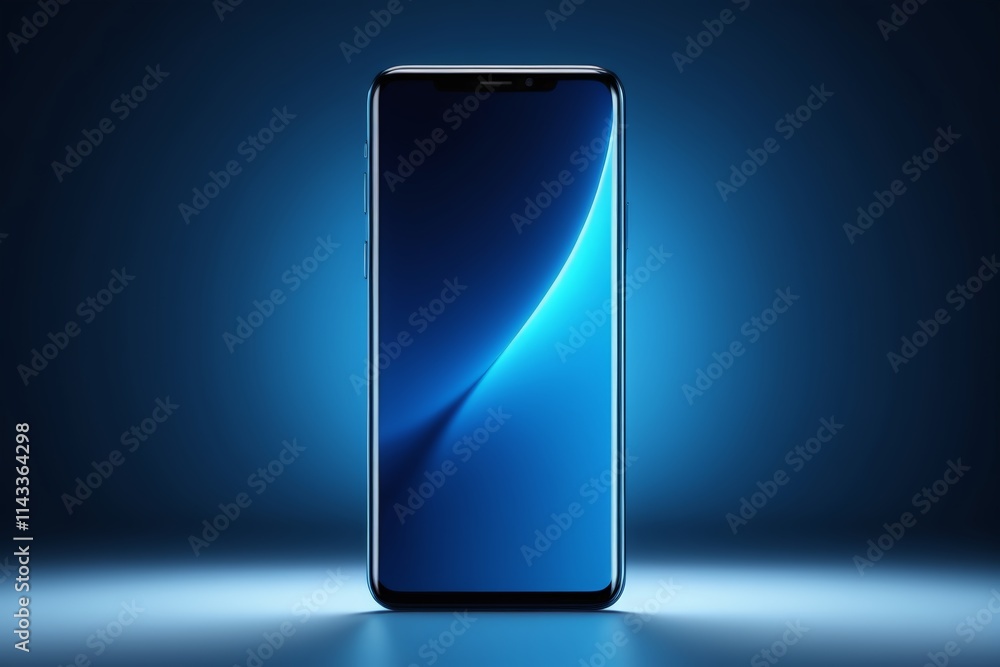 a close up of a smartphone with a blue background a close up of a smartphone with a blue background