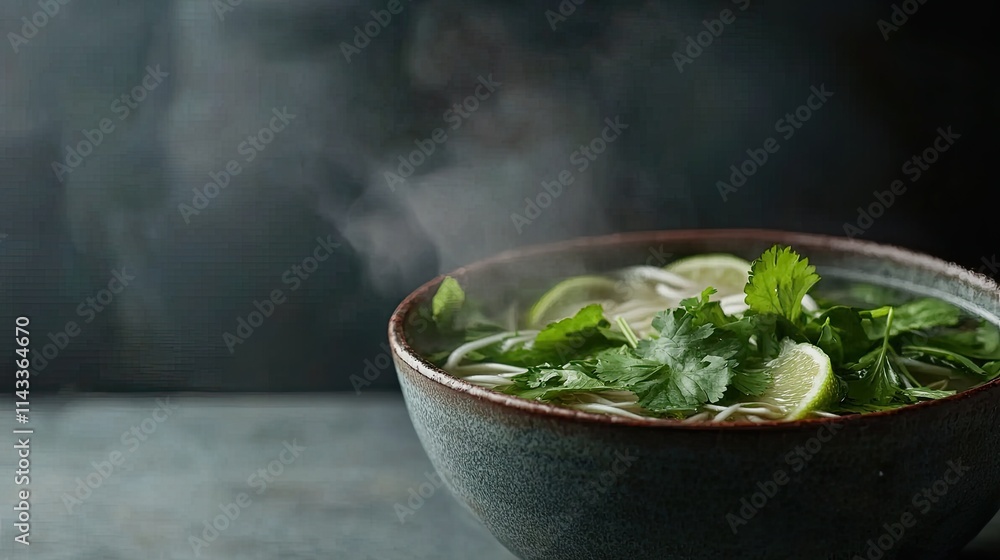 Aromatic Steaming Bowl of Pho: Vietnamese Cuisine Aromatic Steaming Bowl of Pho: Vietnamese Cuisine