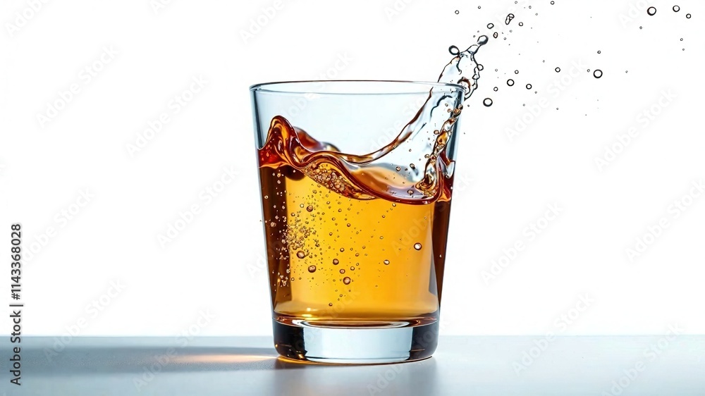 Sparkling Glass Splash, White Background, Abstract Art, High-Quality Image, Clean Design, Creative Photography Sparkling Glass Splash, White Background, Abstract Art, High-Quality Image, Clean Design, Creative Photography